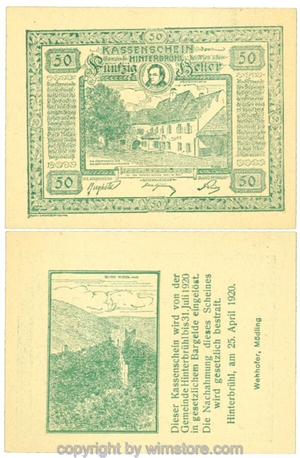 Hinterbrühl, J00376Ia13, 50 Heller; I