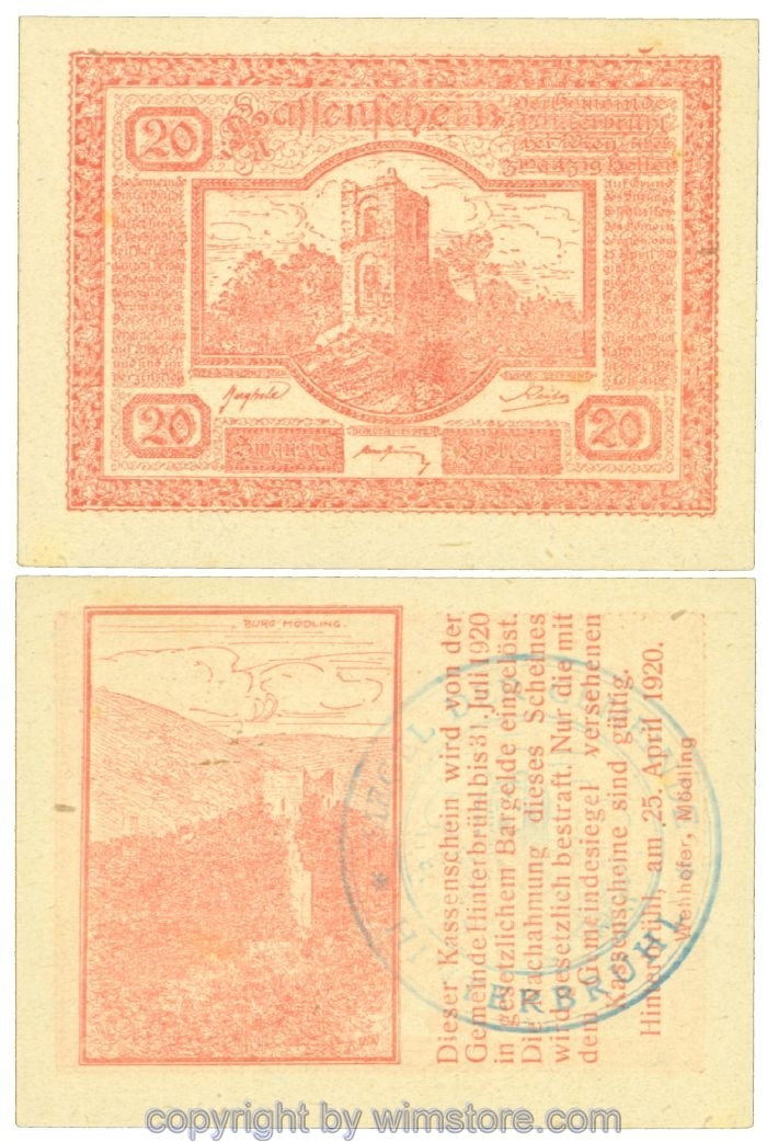Hinterbrühl, J00376Ia15, 20 Heller; I