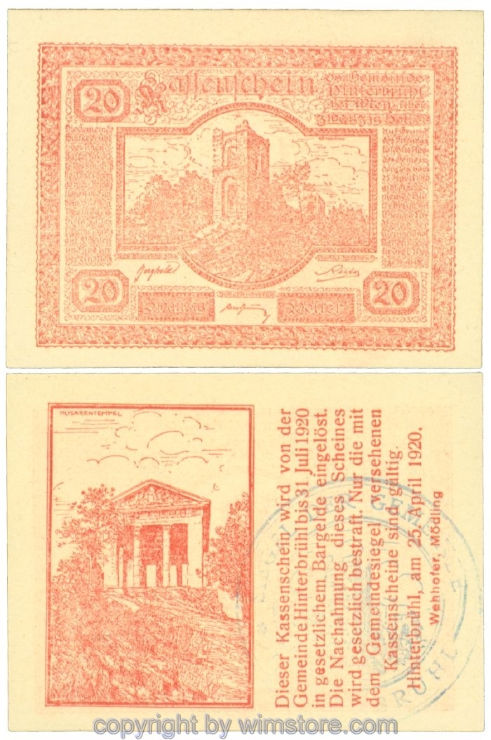 Hinterbrühl, J00376Ia18, 20 Heller; I