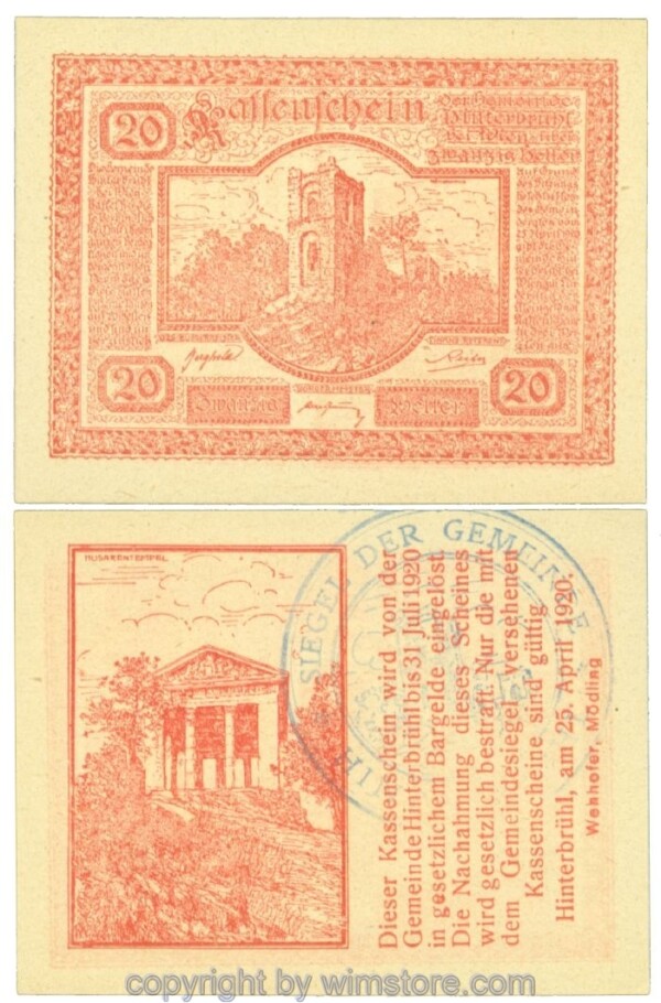 Hinterbrühl, J00376Ia21, 20 Heller; I