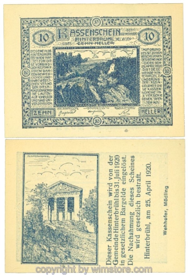 Hinterbrühl, J00376Ia23, 10 Heller; I