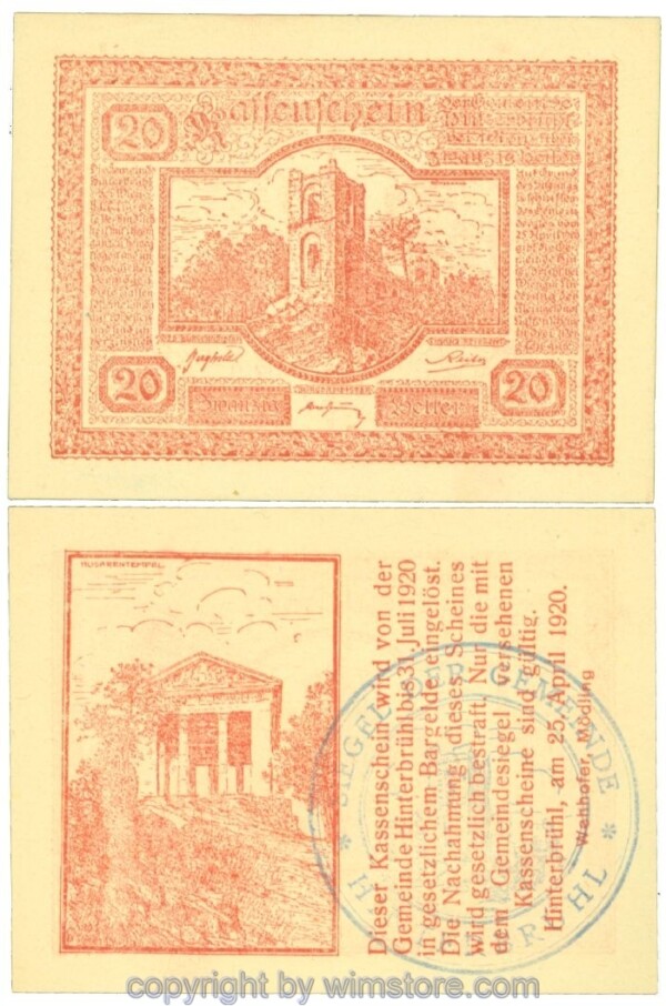 Hinterbrühl, J00376Ia24, 20 Heller; I