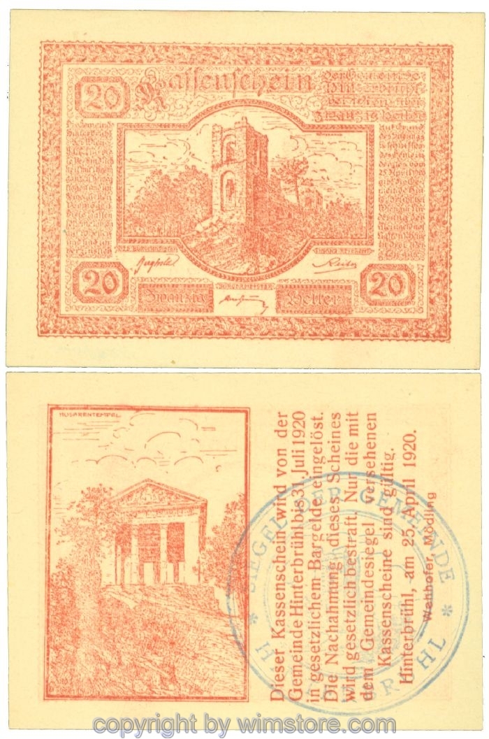 Hinterbrühl, J00376Ia24, 20 Heller; I