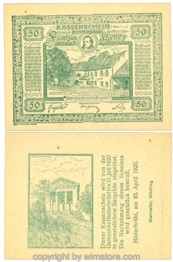 Hinterbrühl, J00376Ia25, 50 Heller; I