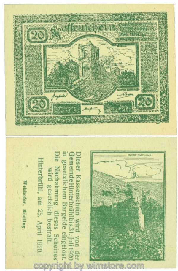 Hinterbrühl, J00376Ib27, 20 Heller; I