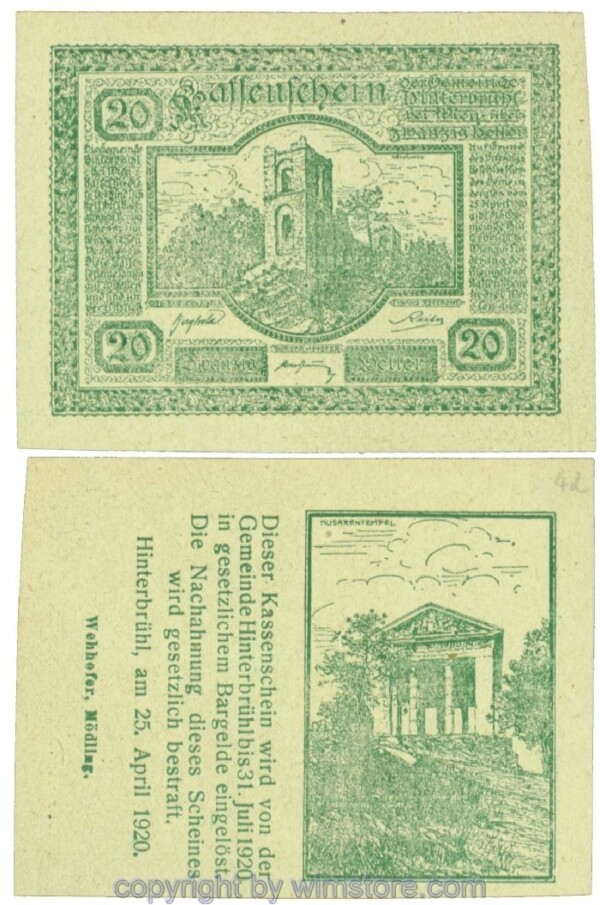 Hinterbrühl, J00376Ib42, 20 Heller; I