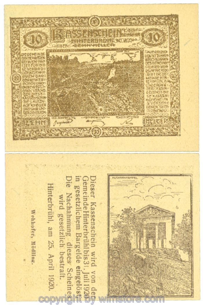Hinterbrühl, J00376Ib46, 10 Heller; I
