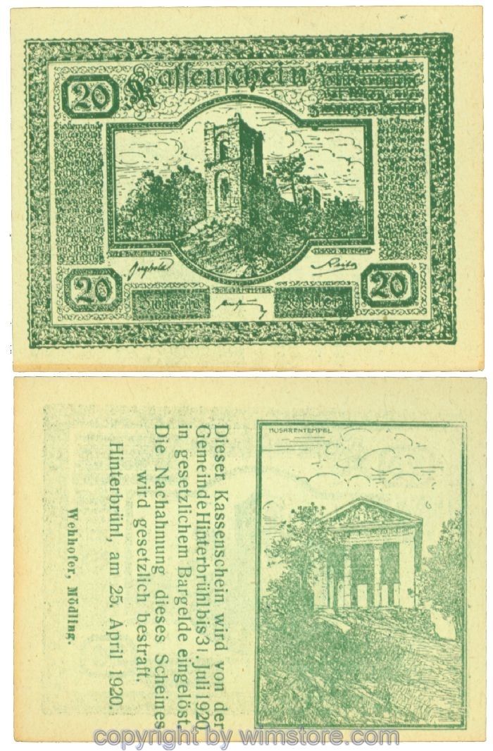 Hinterbrühl, J00376Ib47, 20 Heller; I