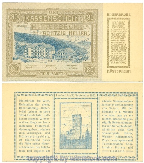 Hinterbrühl, J00376II8, 80 Heller; I