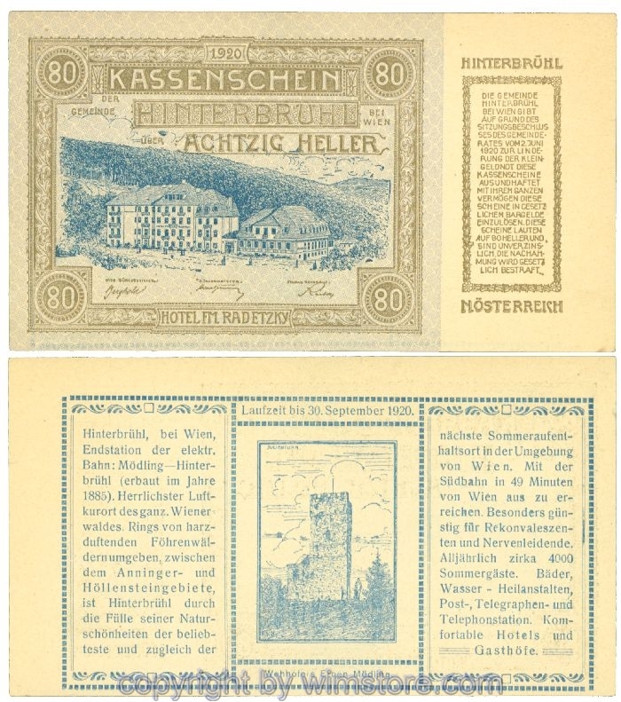 Hinterbrühl, J00376II8, 80 Heller; I