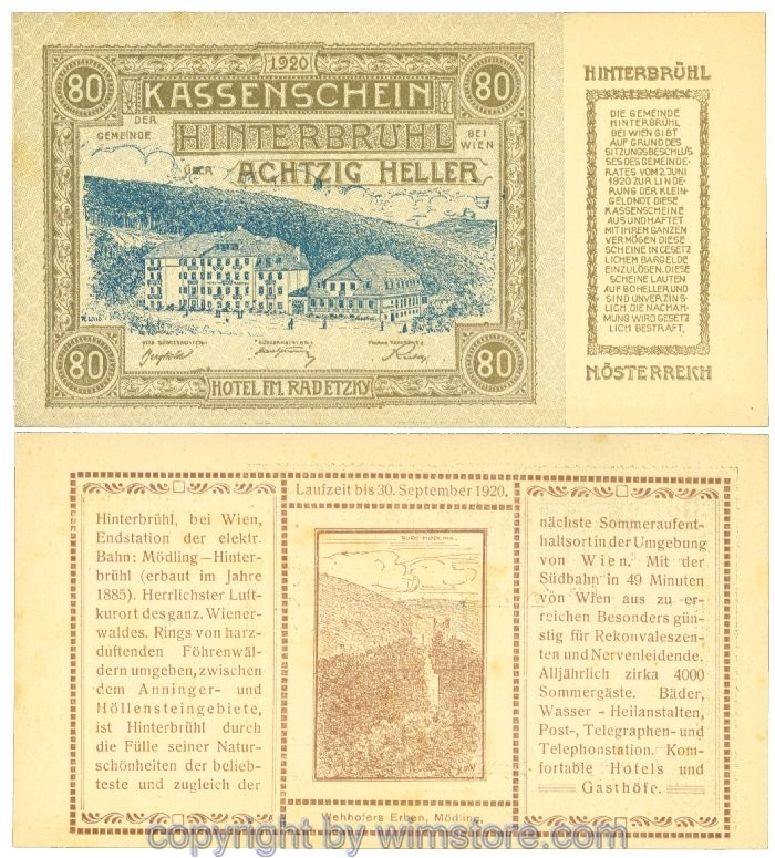 Hinterbrühl, J00376II10, 80 Heller; I