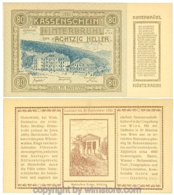 Hinterbrühl, J00376II11, 80 Heller; I