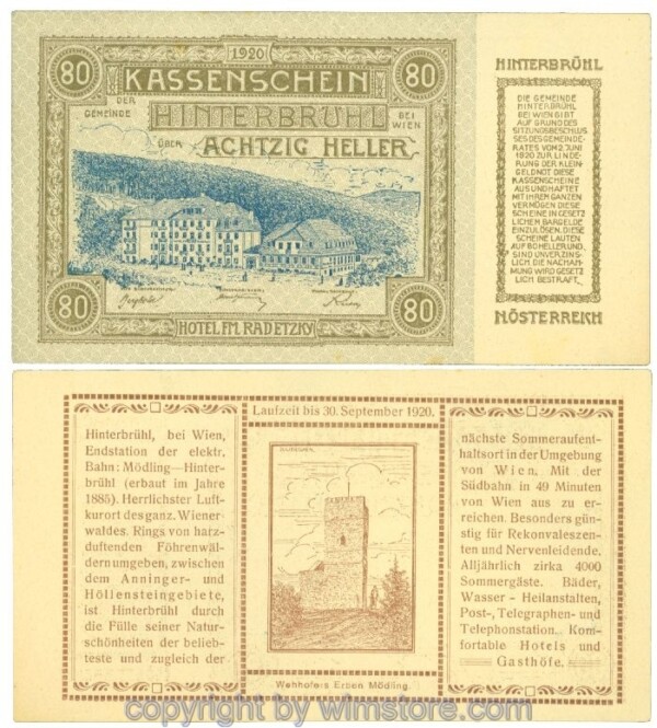 Hinterbrühl, J00376II12, 80 Heller; I