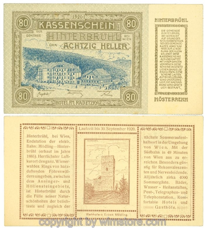 Hinterbrühl, J00376II12, 80 Heller; I