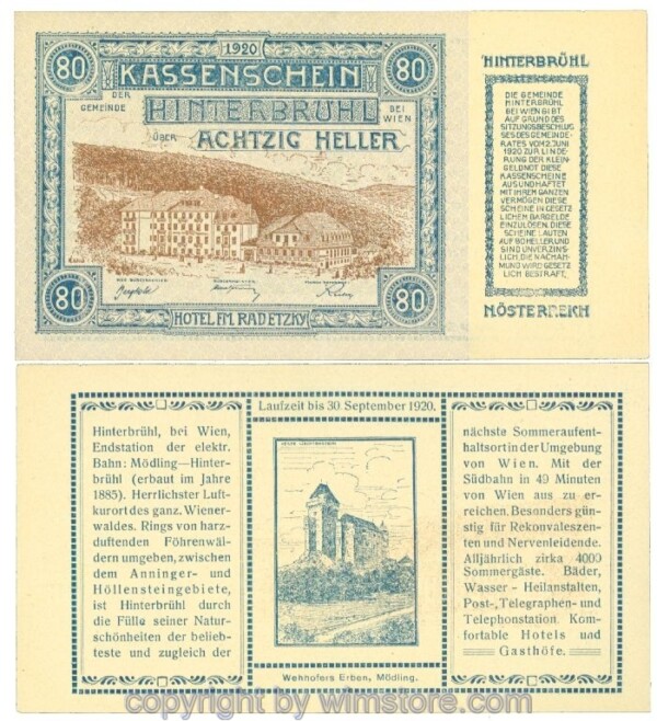 Hinterbrühl, J00376II13, 80 Heller; I