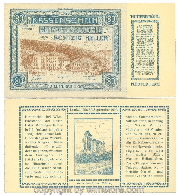 Hinterbrühl, J00376II13, 80 Heller; I