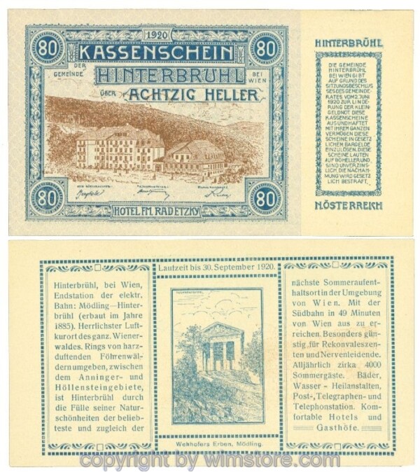 Hinterbrühl, J00376II15, 80 Heller; I