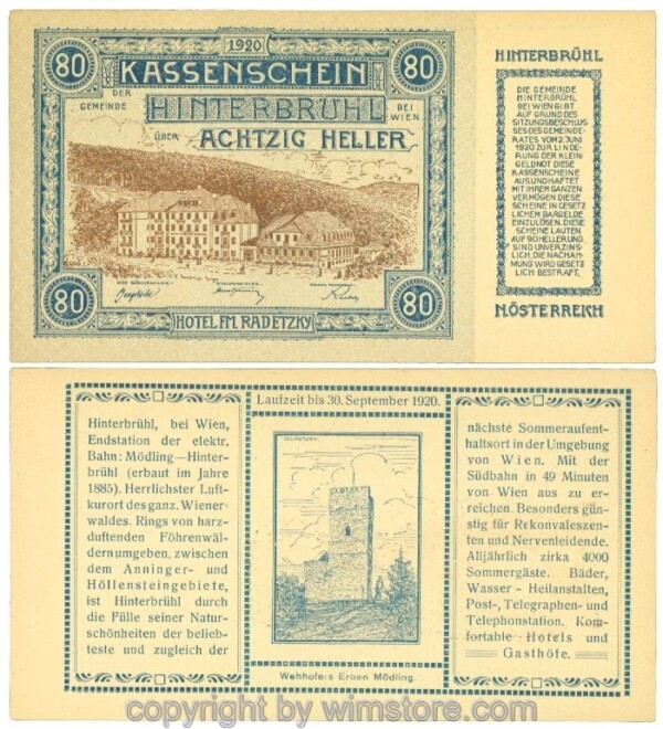 Hinterbrühl, J00376II24, 80 Heller; I