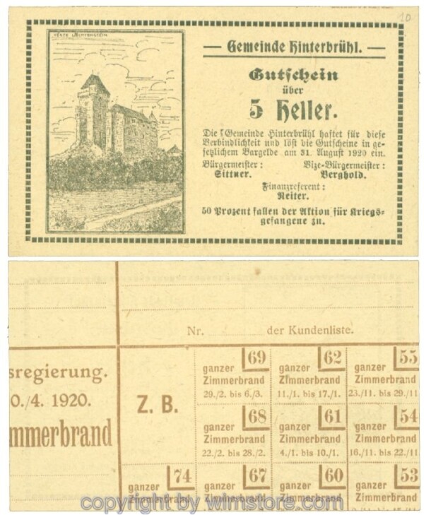 Hinterbrühl, J00376III6, 5 Heller; I
