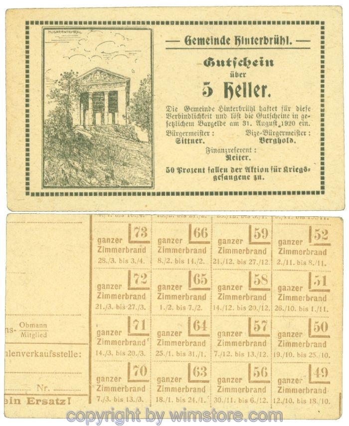 Hinterbrühl, J00376III66, 5 Heller; I