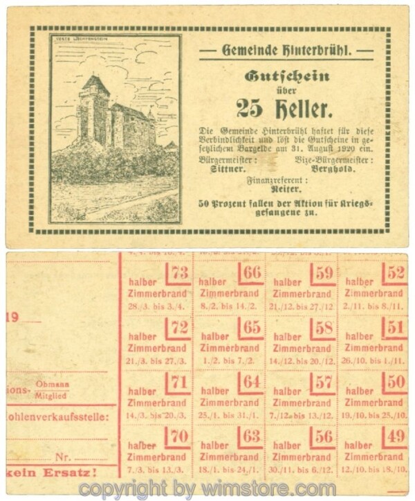 Hinterbrühl, J00376III119, 25 Heller; I