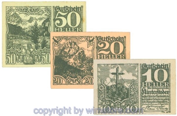 Hinterstoder, J00377a, Serie 10, 20, 50 Heller; 1