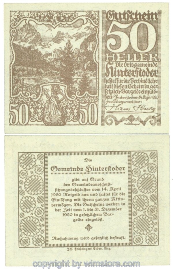 Hinterstoder, J00377d, 50 Heller; 1