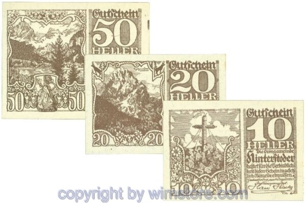 Hinterstoder, J00377e, Serie 10, 20, 50 Heller; -1