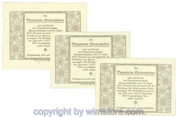 Hinterstoder, J00377e, Serie 10, 20, 50 Heller; -1