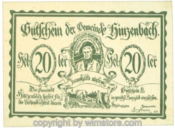Hinzenbach, J00378Ia, 20 Heller; 1