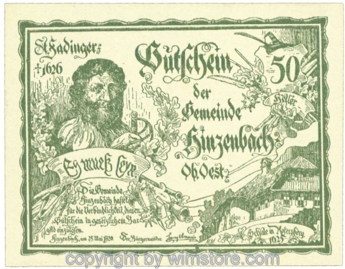 sn106812 Hinzenbach, J00378Ia, 50 Heller; 1