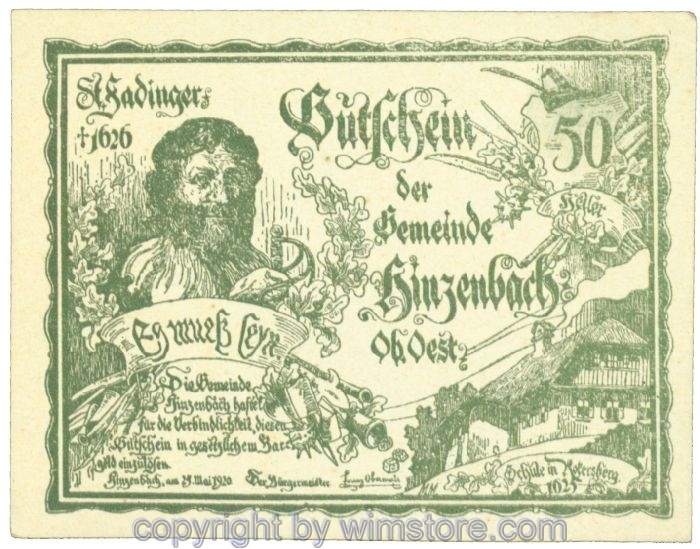 sn106813 Hinzenbach, J00378Ia, 50 Heller; 1-