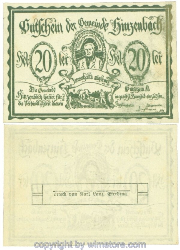 Hinzenbach, J00378Ib1x, 20 Heller; 1