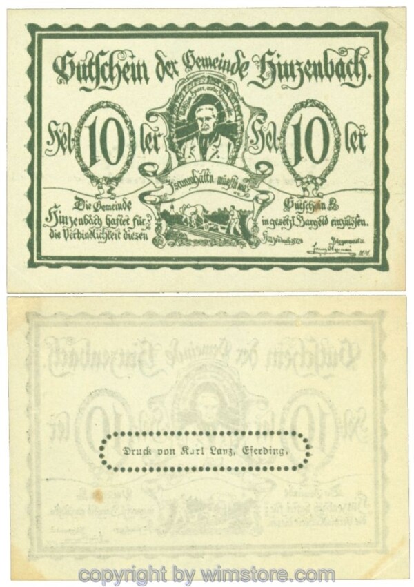 Hinzenbach, J00378Ic, 10 Heller; 1-