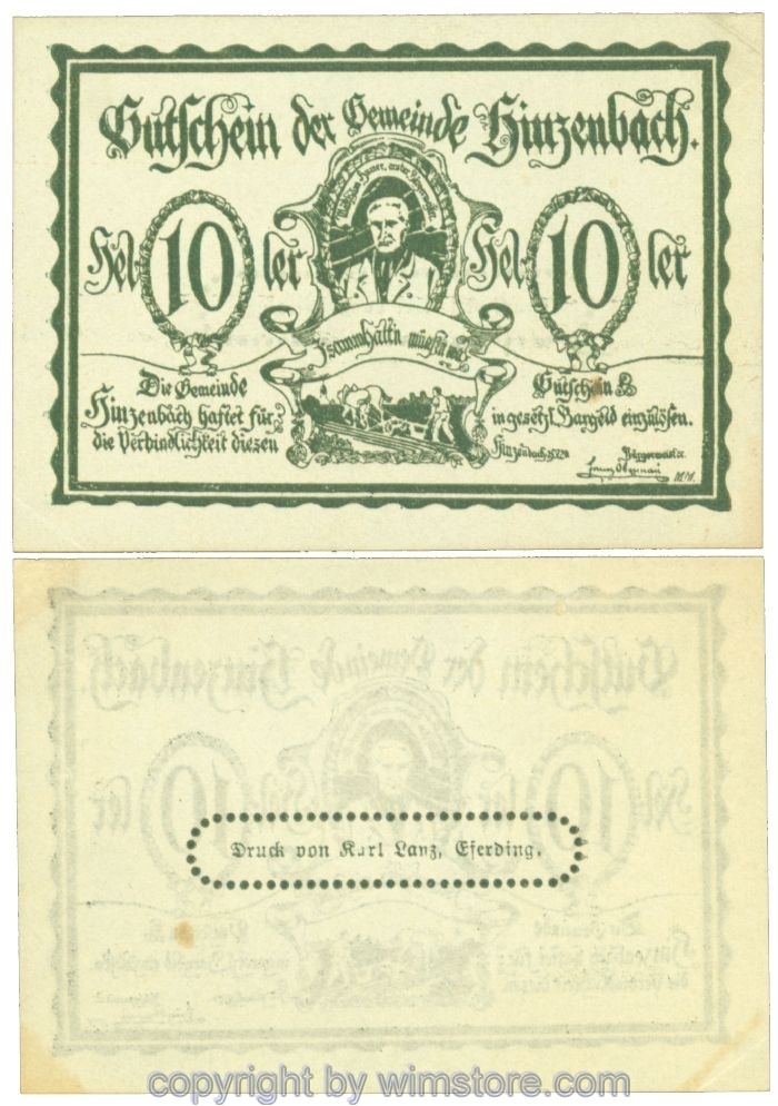 sn106821 Hinzenbach, J00378Ic, 10 Heller; 1-