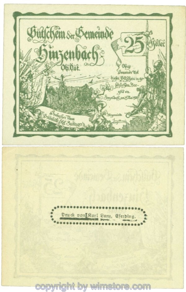 Hinzenbach, J00378Icx, 25 Heller; 1