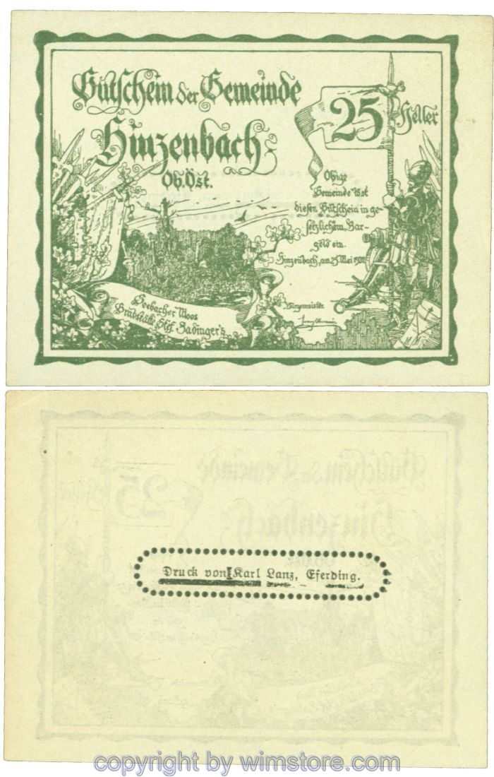 sn106823 Hinzenbach, J00378Icx, 25 Heller; 1