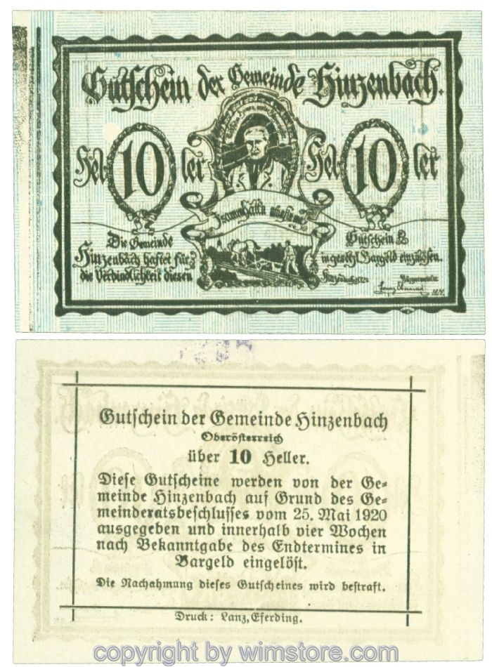 sn106827 Hinzenbach, J00378IIa1, 10 Heller; 1