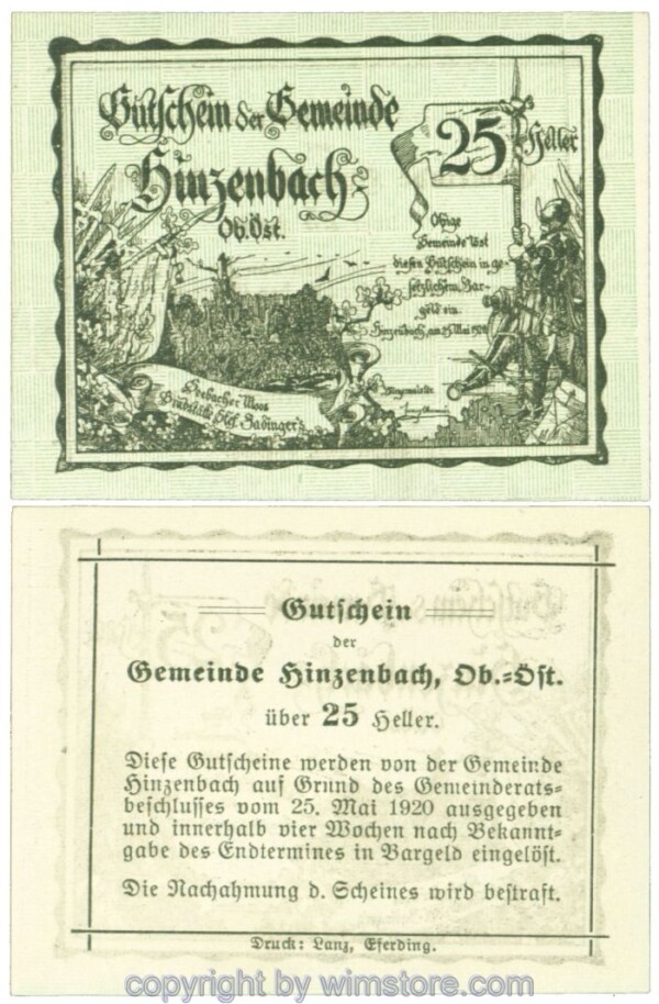 Hinzenbach, J00378IIa, 25 Heller; 1