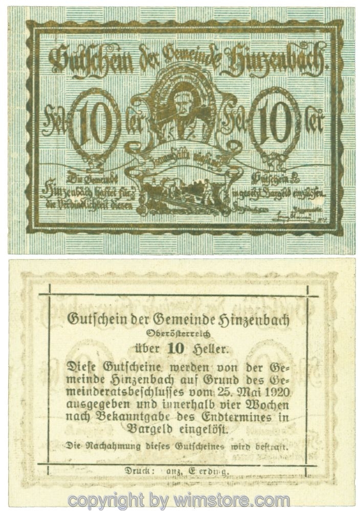 sn106835 Hinzenbach, J00378IId, 10 Heller; 1