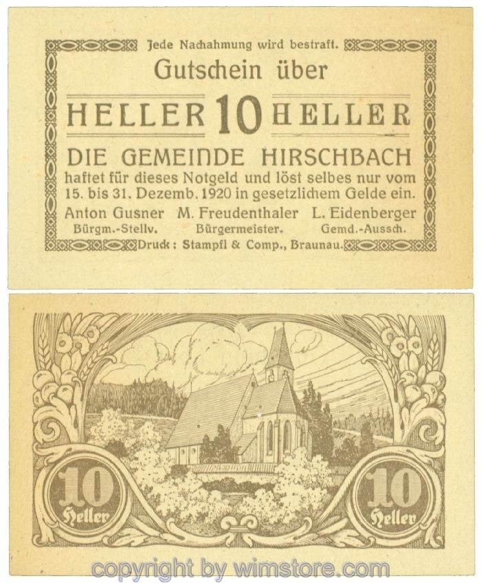 Hirschbach, J00379f, 10 Heller; 1