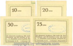 Hochburg-Ach, J00381d, Serie 10, 20, 50, 75 Heller; 1