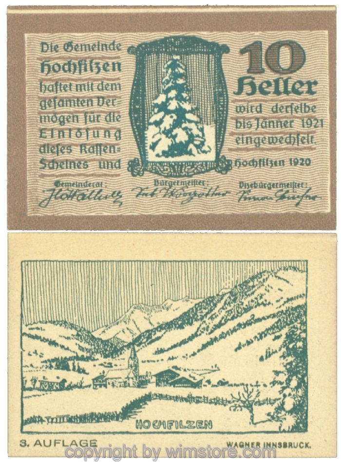 Hochfilzen, J00382c, 10 Heller; 1