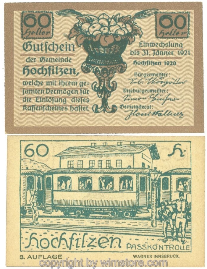 Hochfilzen, J00382c, 60 Heller; 1