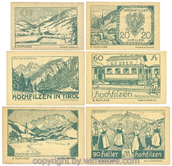 Hochfilzen, J00382c, Serie 10, 20, 40, 60, 75, 90 Heller; 1