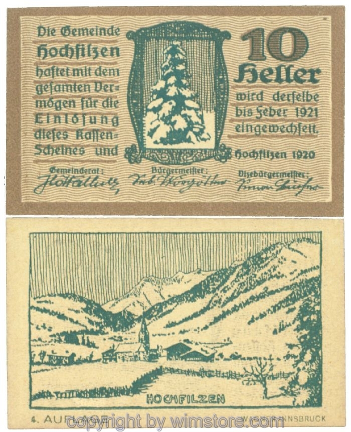 Hochfilzen, J00382d, 10 Heller; 1