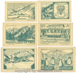 Hochfilzen, J00382d, Serie 10, 20, 40, 60, 75, 90 Heller; 1