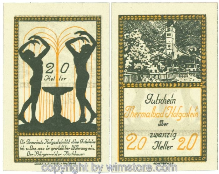 Hofgastein, J00384Ib, 20 Heller; 1