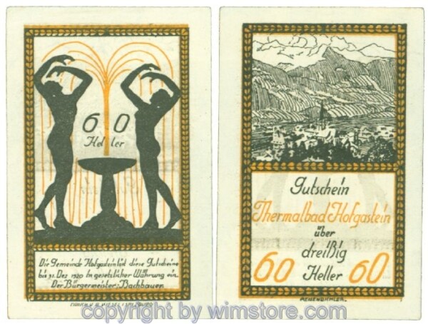 Hofgastein, J00384Ib, 60 Heller; 1-
