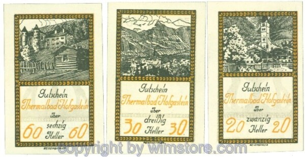 Hofgastein, J00384Ib, Serie 20, 30, 60 Heller; 1